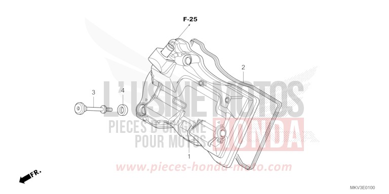 CYLINDER HEAD COVER for Forza 750 CANDY CHROMOSPHERE RED (R381) from 2022